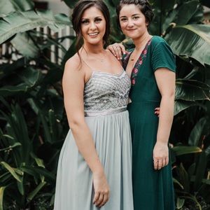 Adrianna Papell - Bridal Silver - Beaded Gown Dress